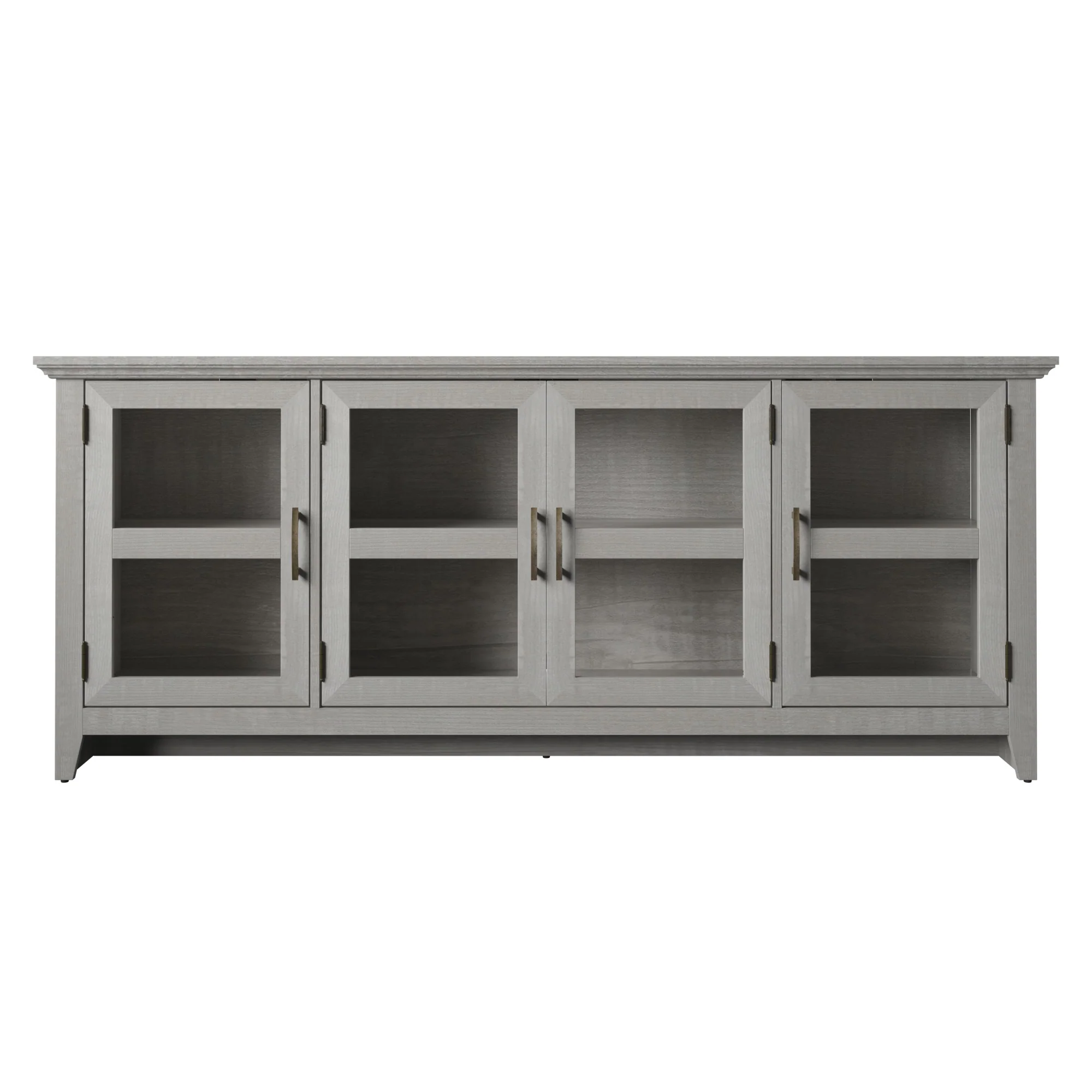 Tempered Glass Doors 72' TV Stand Media Console - Image 5