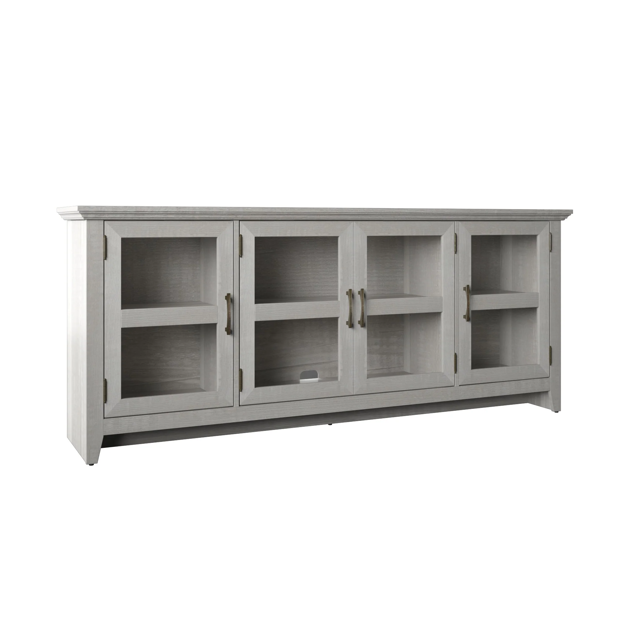 Tempered Glass Doors 72' TV Stand Media Console - Image 7