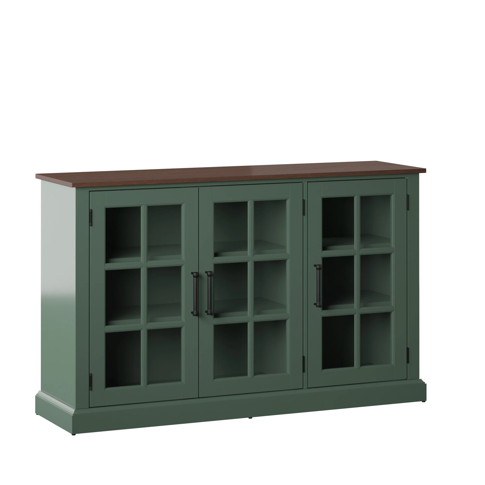 Farmhouse Window Pane Glass Doors Two Tone Buffet Sideboard - Image 13