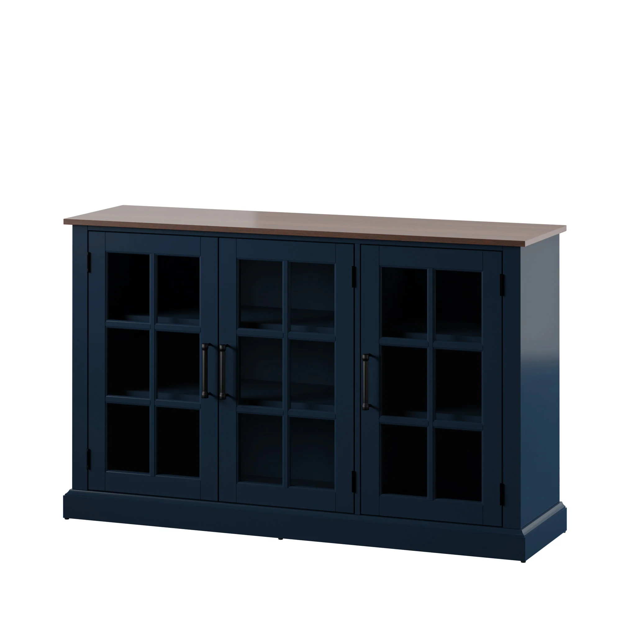 Farmhouse Window Pane Glass Doors Two Tone Buffet Sideboard - Image 21