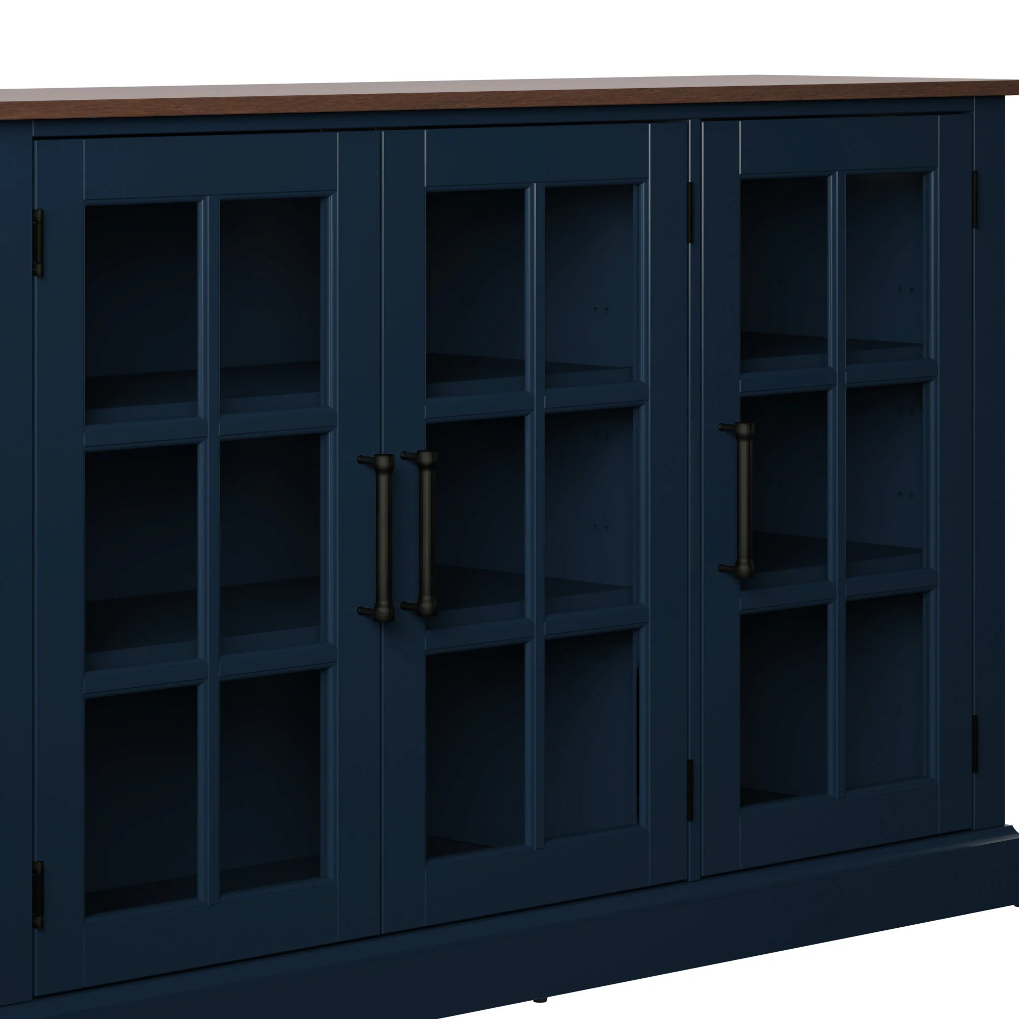 Farmhouse Window Pane Glass Doors Two Tone Buffet Sideboard - Image 24