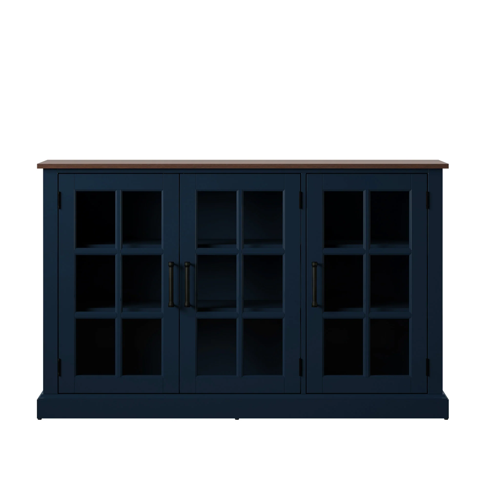 Farmhouse Window Pane Glass Doors Two Tone Buffet Sideboard - Image 25