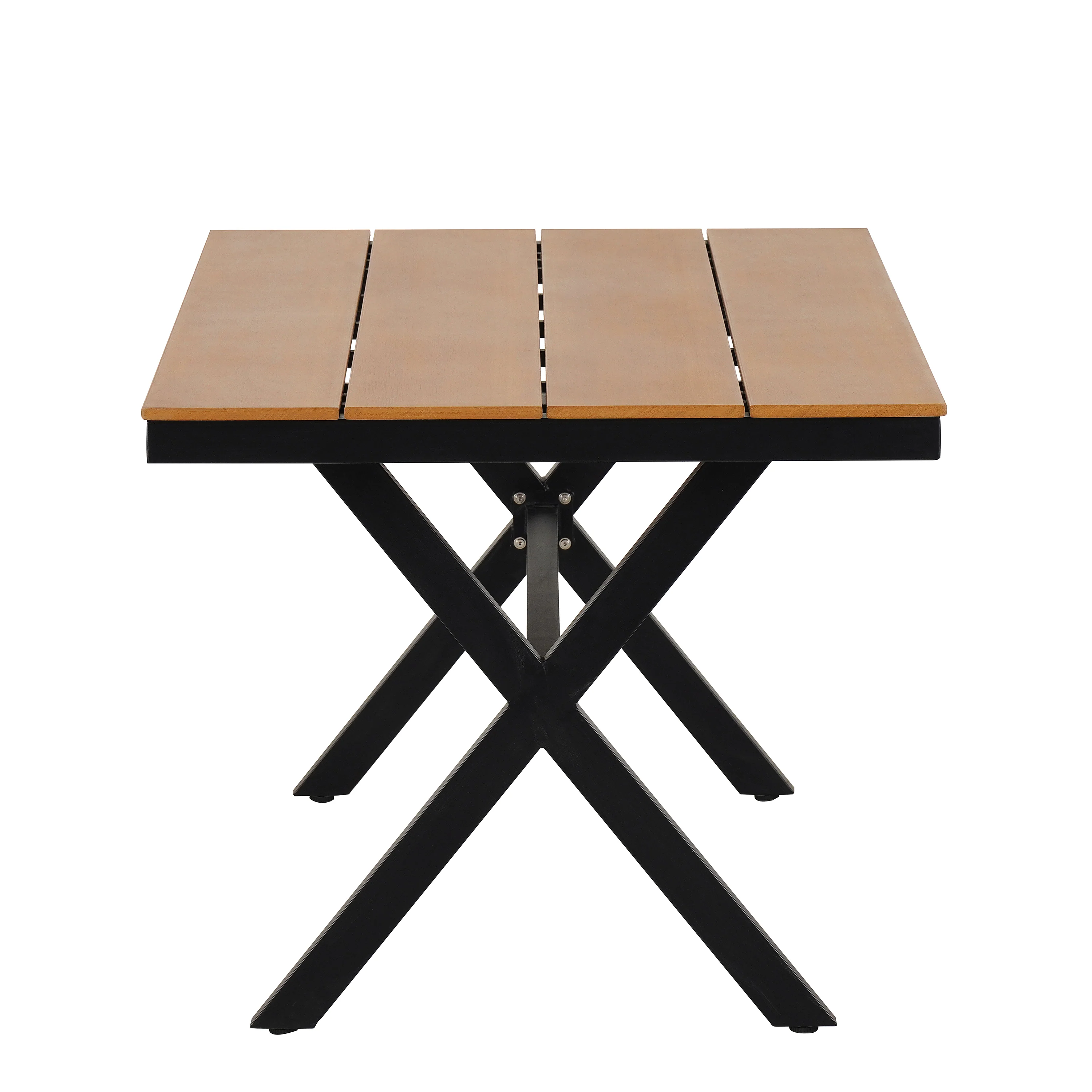 Walker Edison | U Style Contemporary Outdoor Dining Table and Chairs Set - Image 15