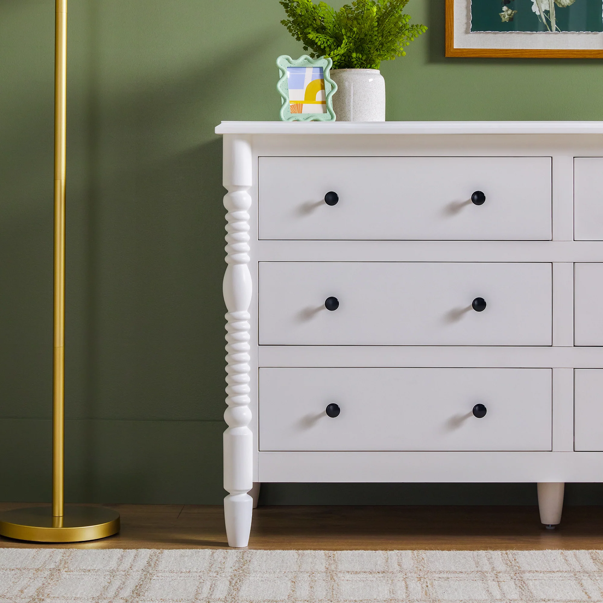 Traditional Vivienne 6-Drawer Easy Assembly Solid Wood Dresser - Image 27