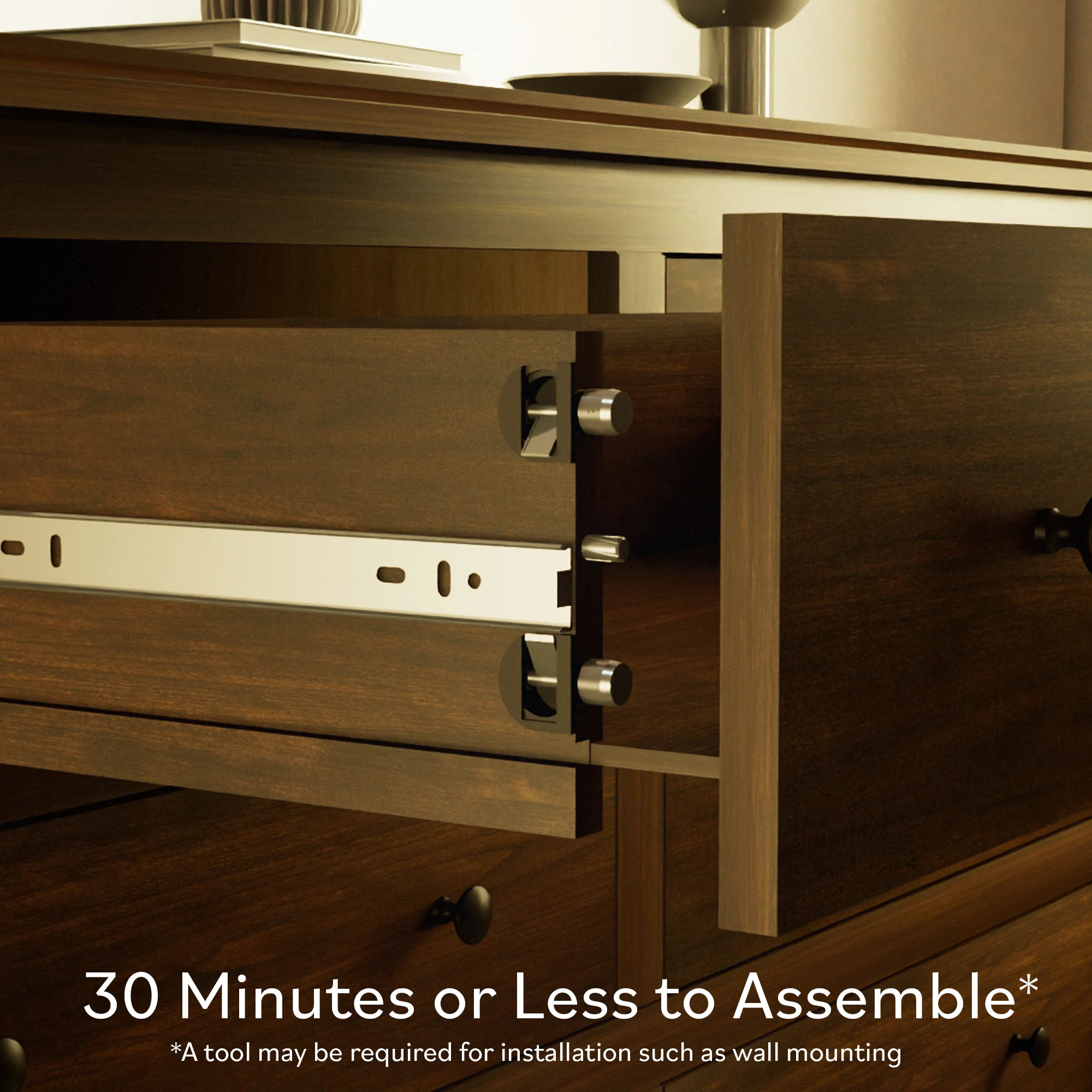 Traditional Vivienne Easy Assembly Solid Wood Nightstand - Image 31