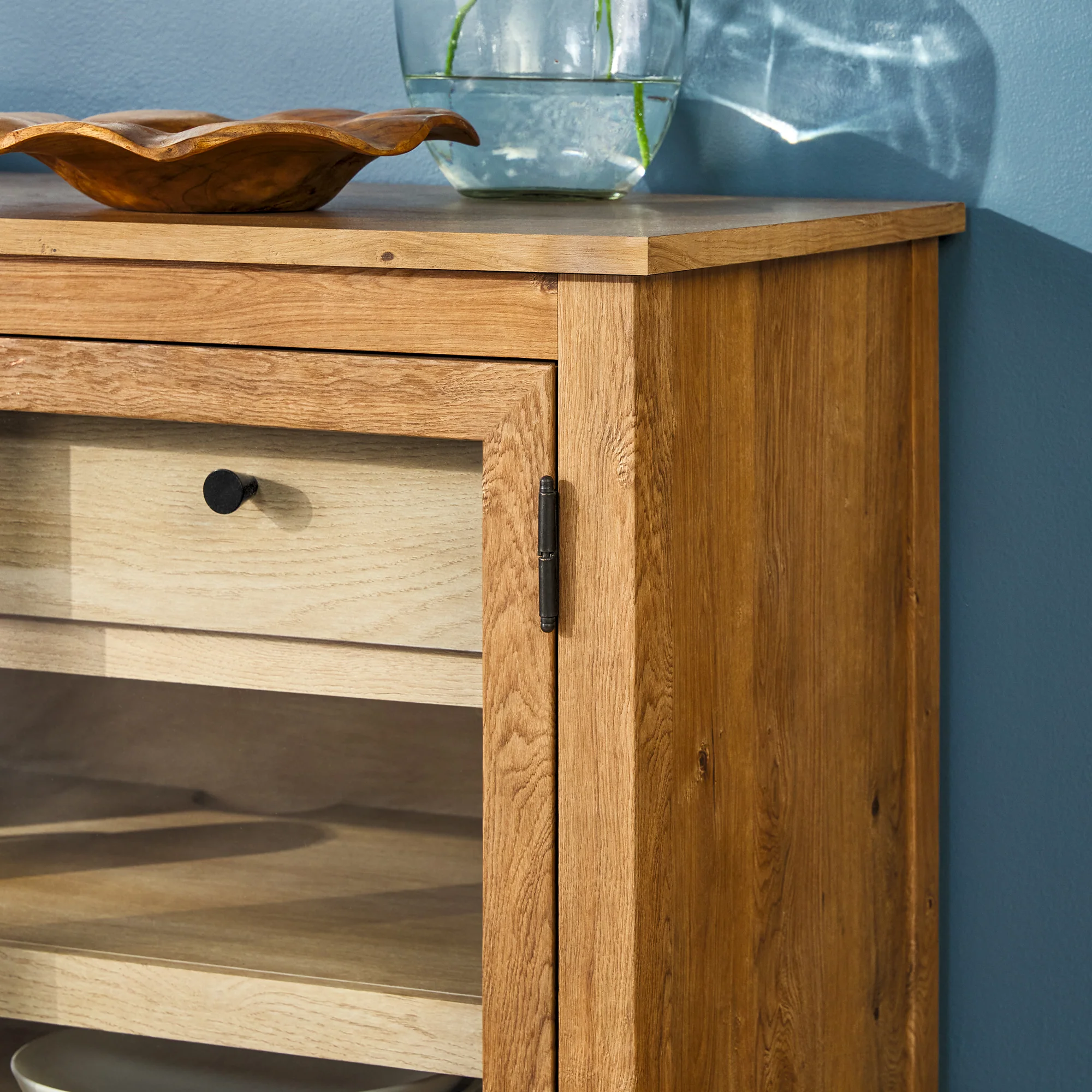 Harlow Modern Easy Assembly Glass Door 70” Sideboard TV Stand - Image 14