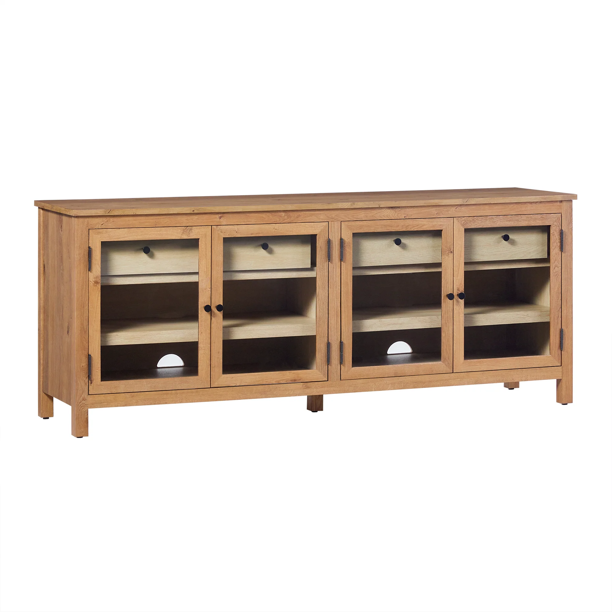 Harlow Modern Easy Assembly Glass Door 70” Sideboard TV Stand - Image 17