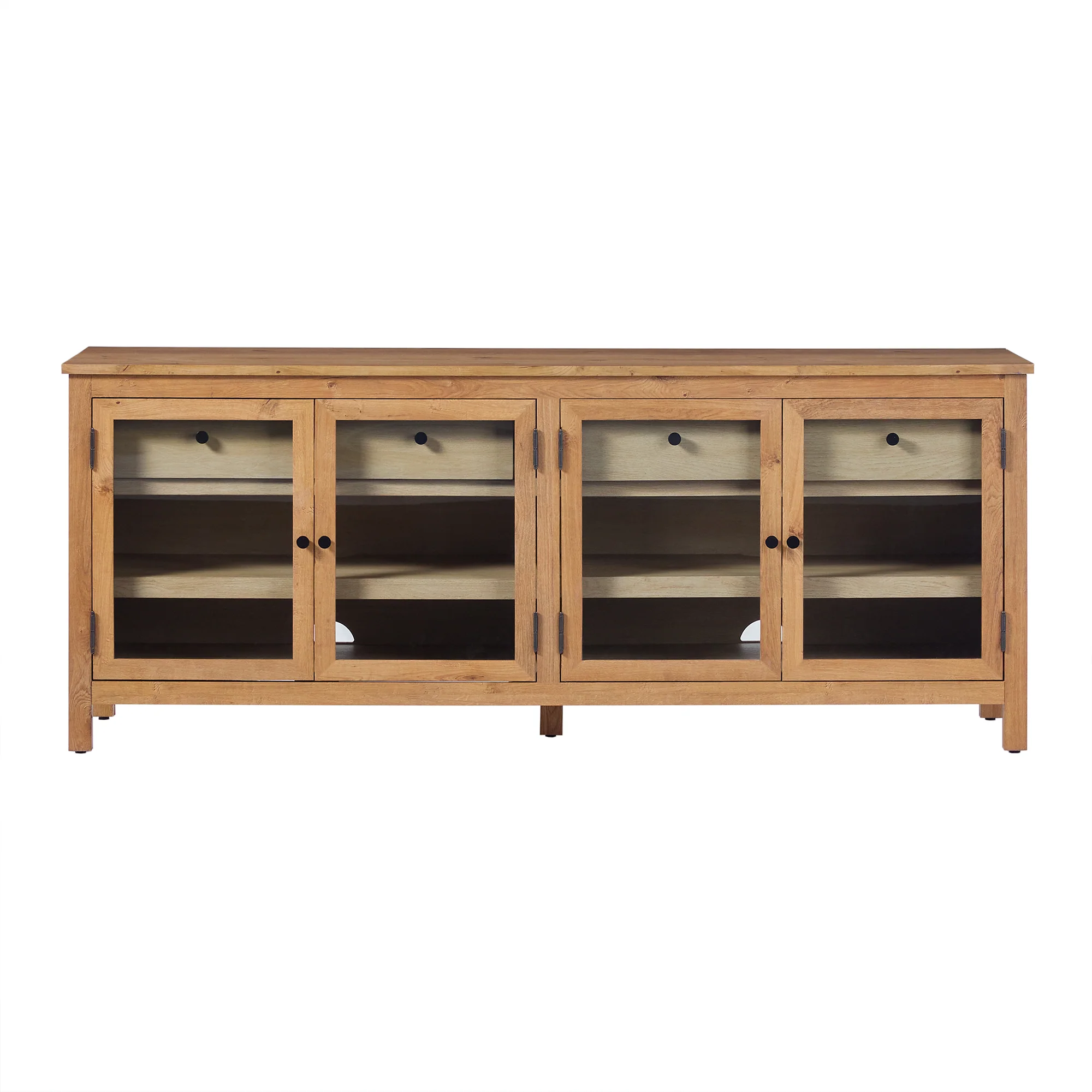 Harlow Modern Easy Assembly Glass Door 70” Sideboard TV Stand - Image 18