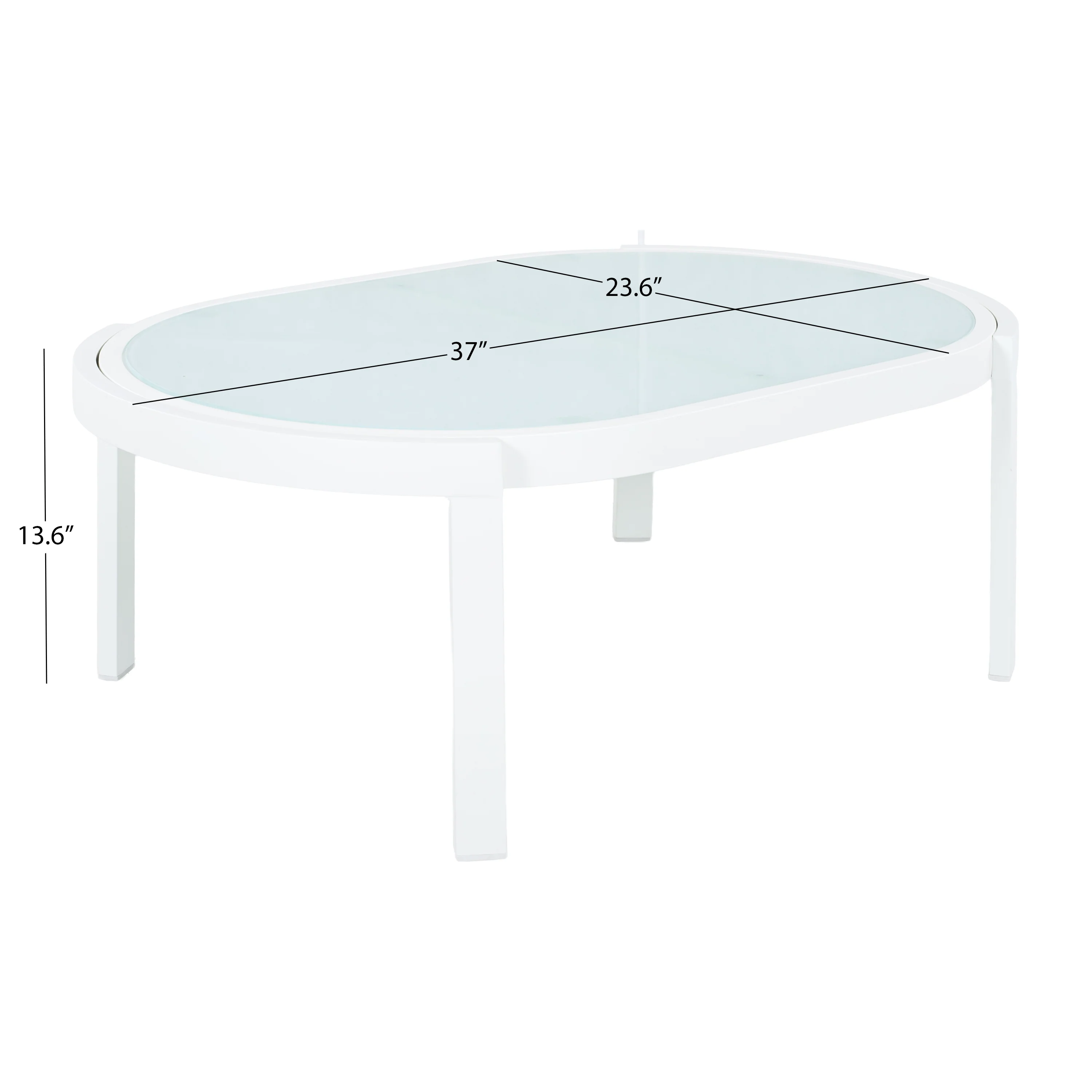 White Modern Curved Frame 4-Piece Outdoor Patio Conversation Set with Weather-Resistant Cushions - Image 5