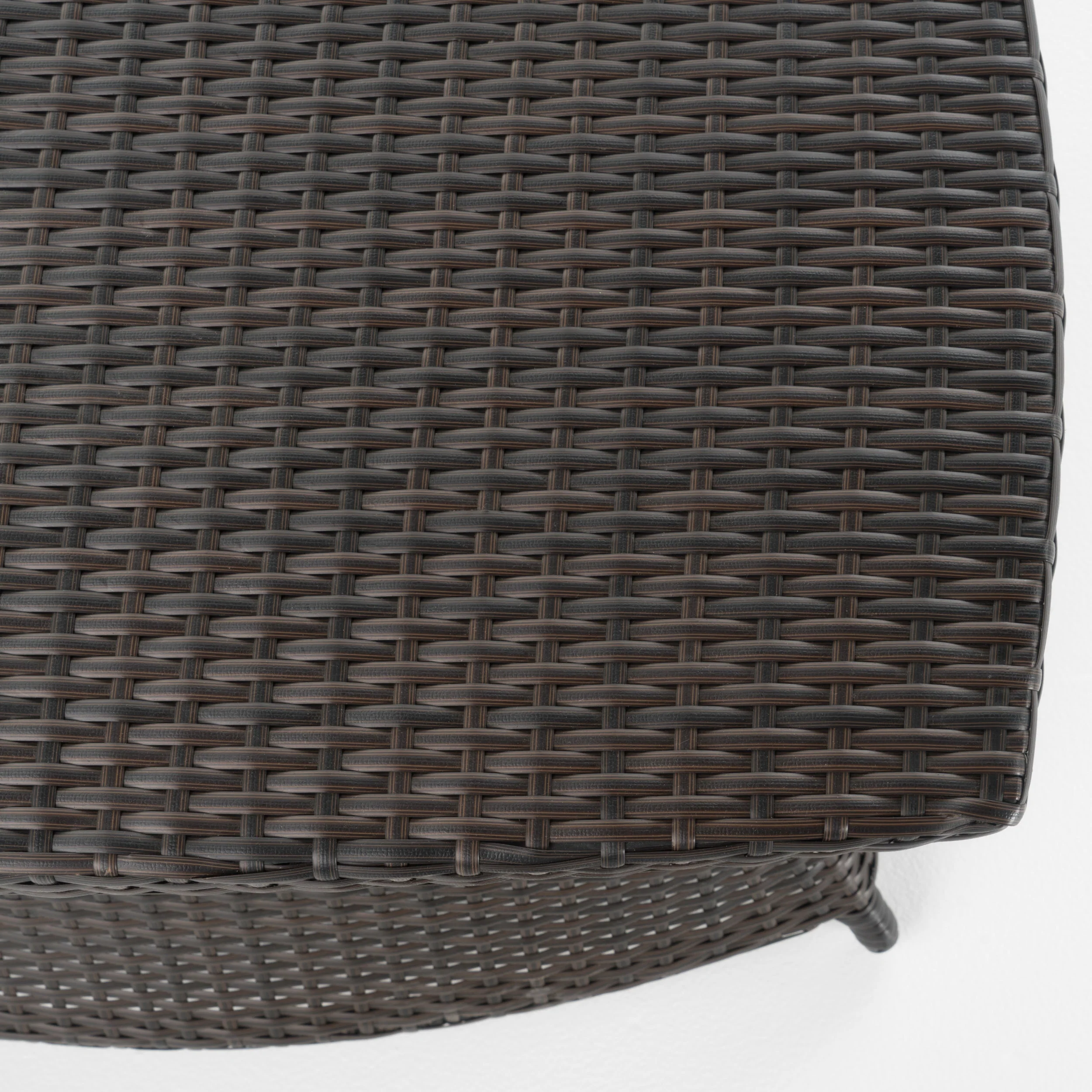 Walker Edison | Wicker Outdoor Patio Coffee Table - Image 13