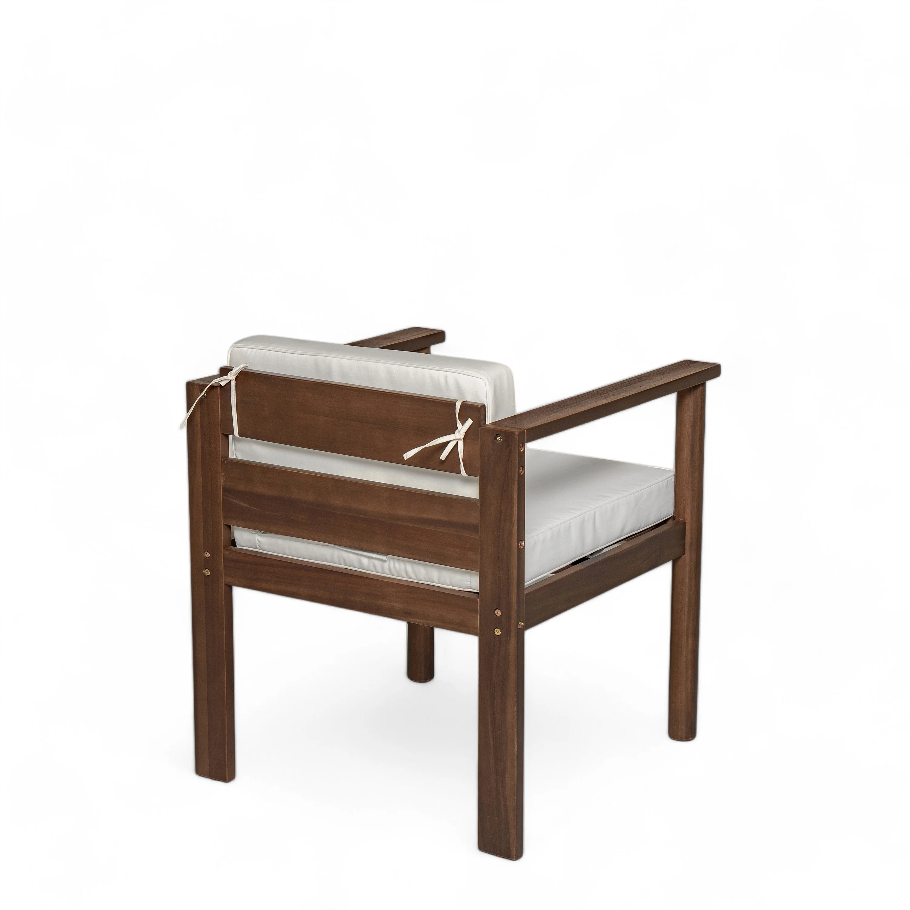 Walker Edison | Wood Outdoor Patio 7-Piece Dining Table Set for 6 - Image 16